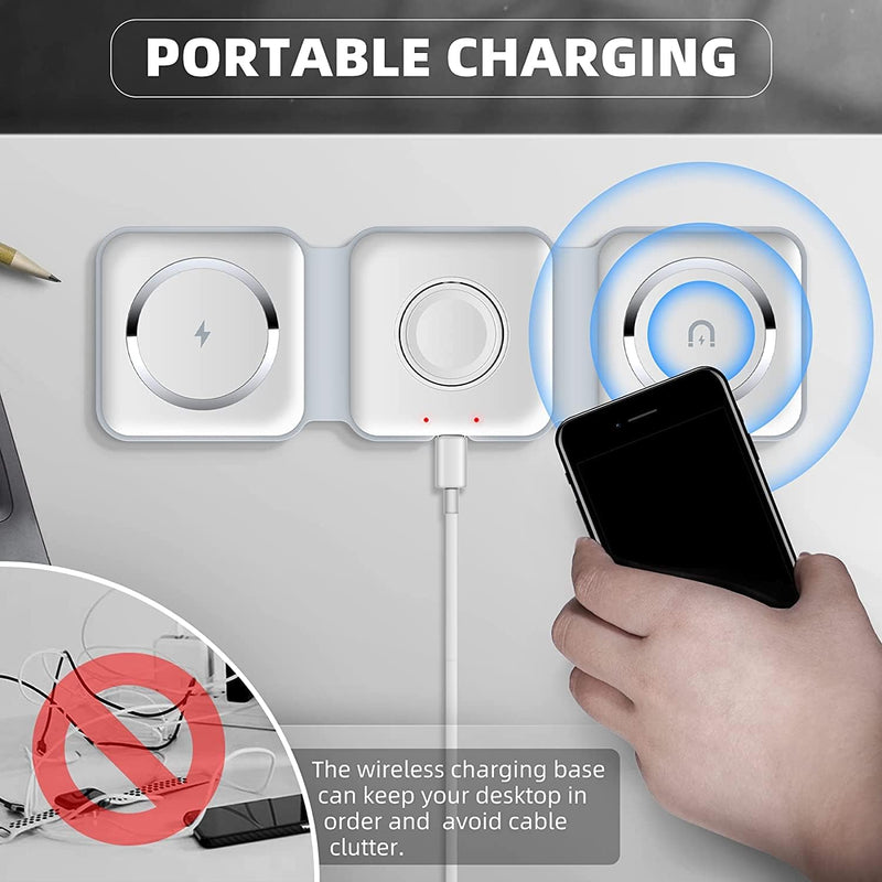 3 In 1 Wireless Charging Pad - AEDKart UAE