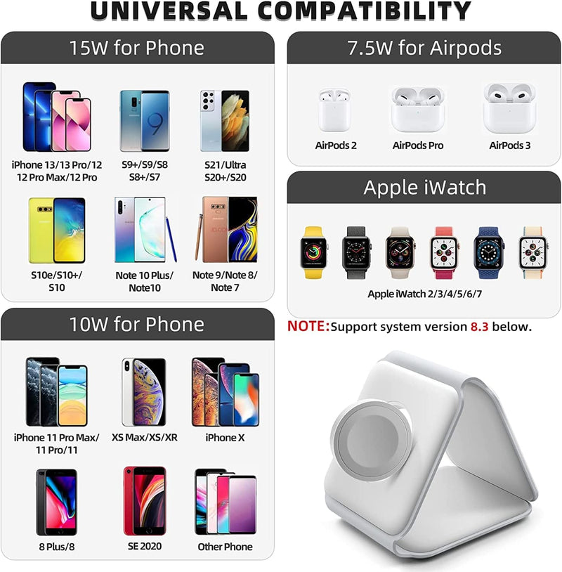 3 In 1 Wireless Charging Pad - AEDKart UAE