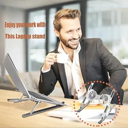 Foldable Dual Fan Laptop Cooling Stand - AEDKart UAE