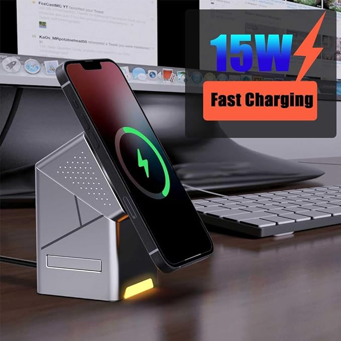 3 In 1 Magnetic Wireless Charger - AEDKart UAE
