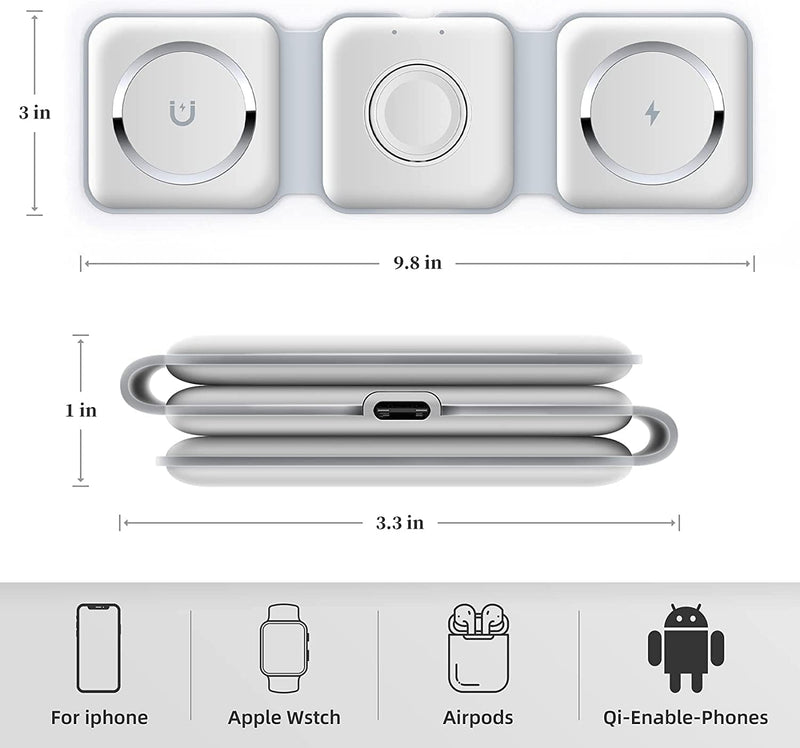 3 In 1 Wireless Charging Pad - AEDKart UAE