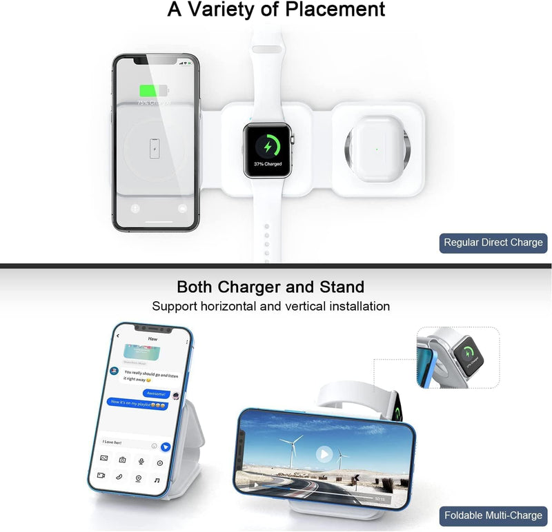 3 In 1 Wireless Charging Pad - AEDKart UAE