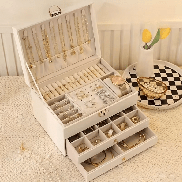 3 Layer Jewelry Storage Box - AEDKart UAE