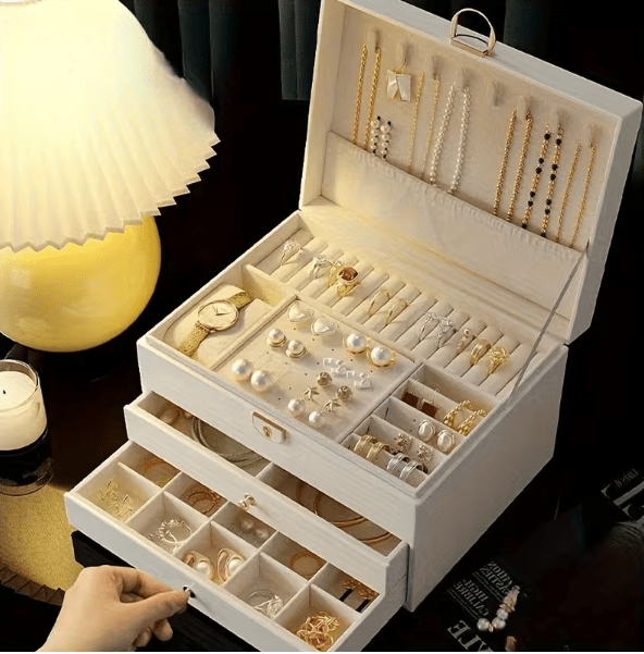 3 Layer Jewelry Storage Box - AEDKart UAE