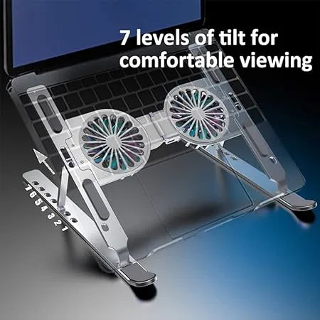 Foldable Dual Fan Laptop Cooling Stand - AEDKart UAE