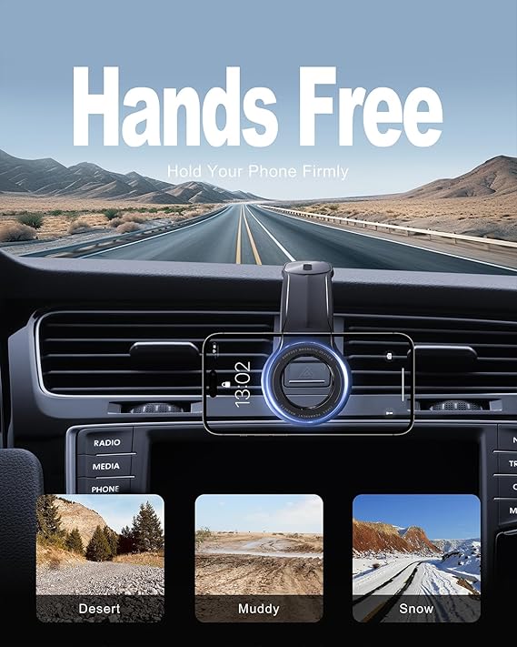 Detachable Magnetic Car Phone Mount - AEDKart UAE