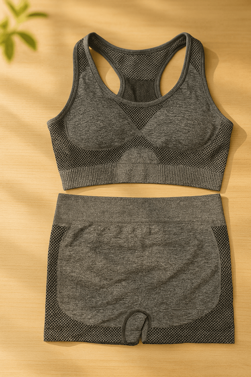 Elastic Peach Yoga Tank Top Set - AEDKart UAE