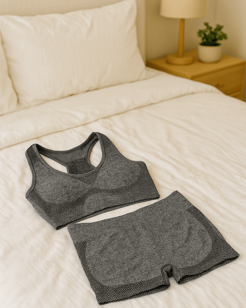 Elastic Peach Yoga Tank Top Set - AEDKart UAE