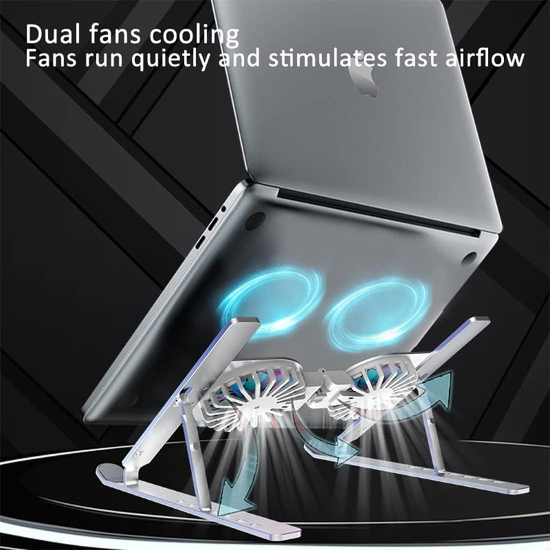 Foldable Dual Fan Laptop Cooling Stand - AEDKart UAE