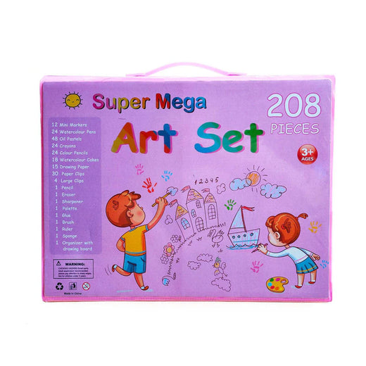 208-Piece Portable Kids Art Set
