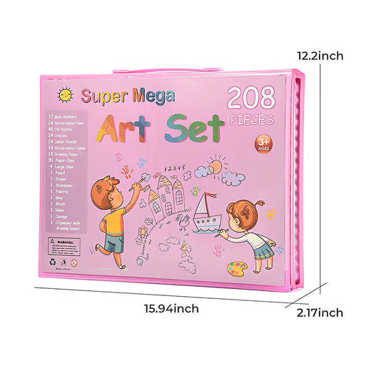 208-Piece Portable Kids Art Set