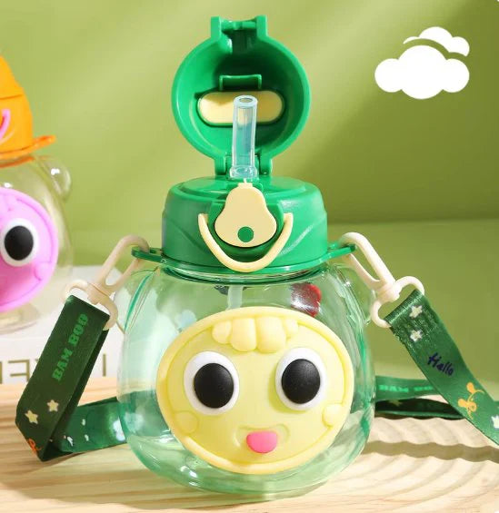 Kids Leak-Resistant School Water Bottle with Strap