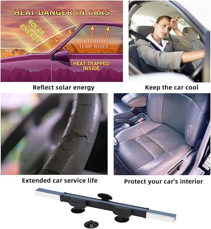 Retractable Sun Car Shade - AEDKart UAE