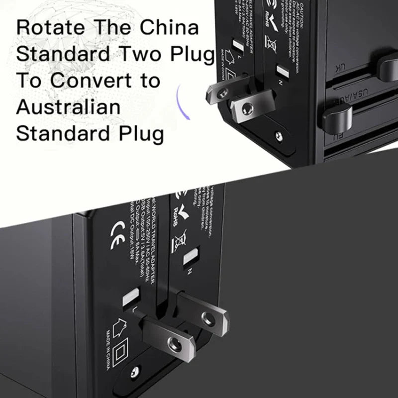 Travel Adapter Usb Usb C Port - AEDKart UAE