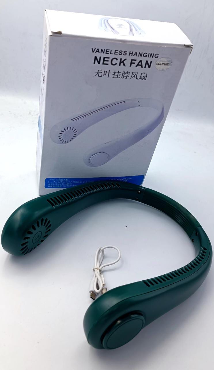 Portable Vaneless Neck Fan - Rechargeable Hands-Free Cooling Fan