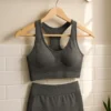 Elastic Peach Yoga Tank Top Set