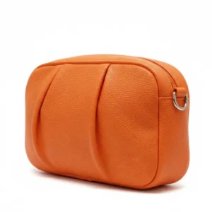 Pebbled Orange Crossbody Bag